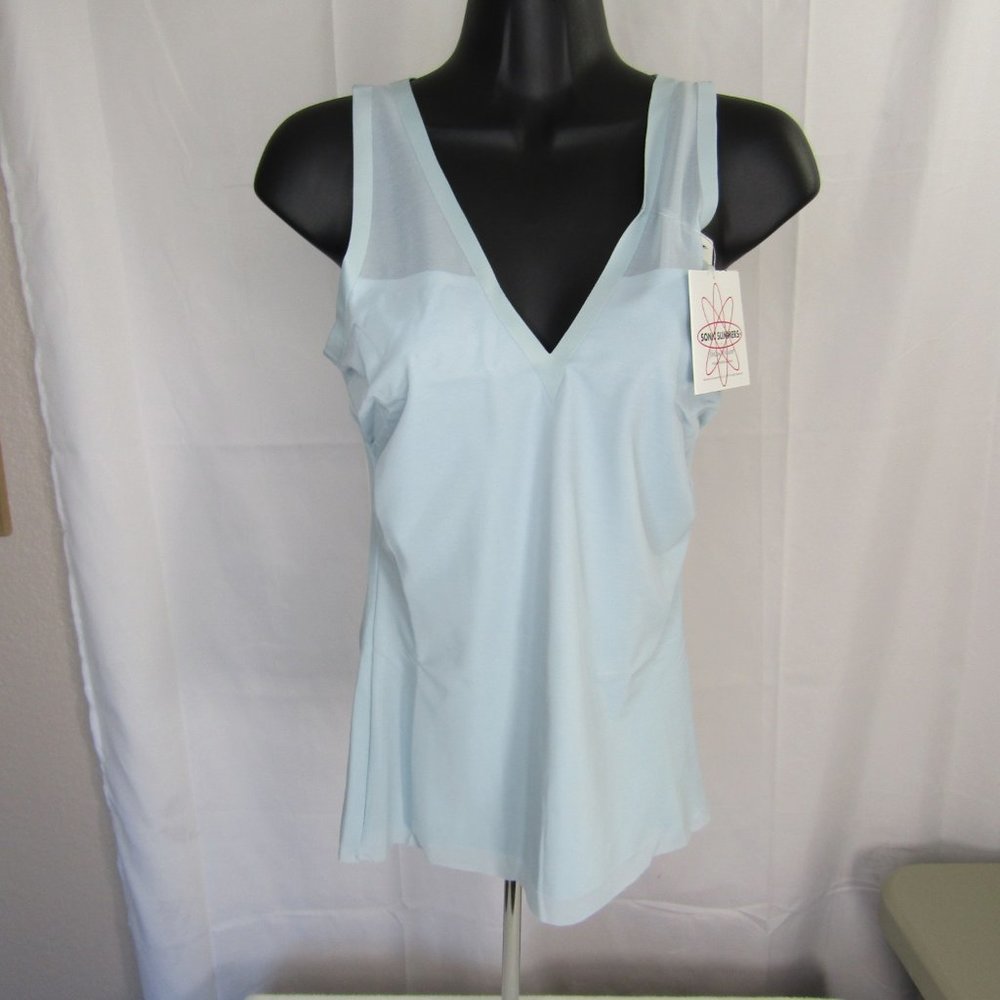 Sonic Slimmers Minimizing Tank Denim Blue Small